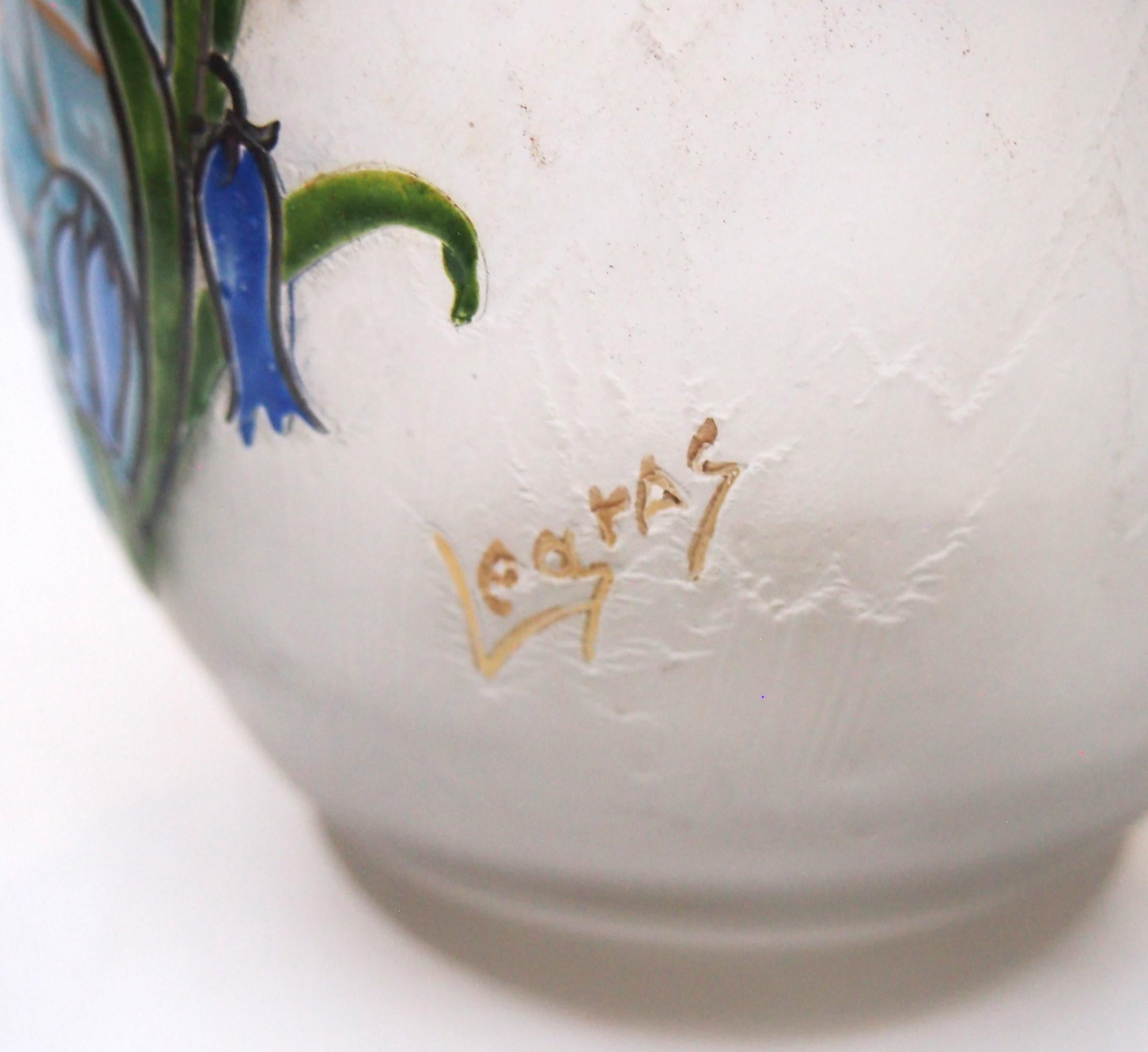 Art Nouveau Grande vaso in vetro smaltato e acidato di Legras - dalla gamma Goupy del 1991909 in vendita