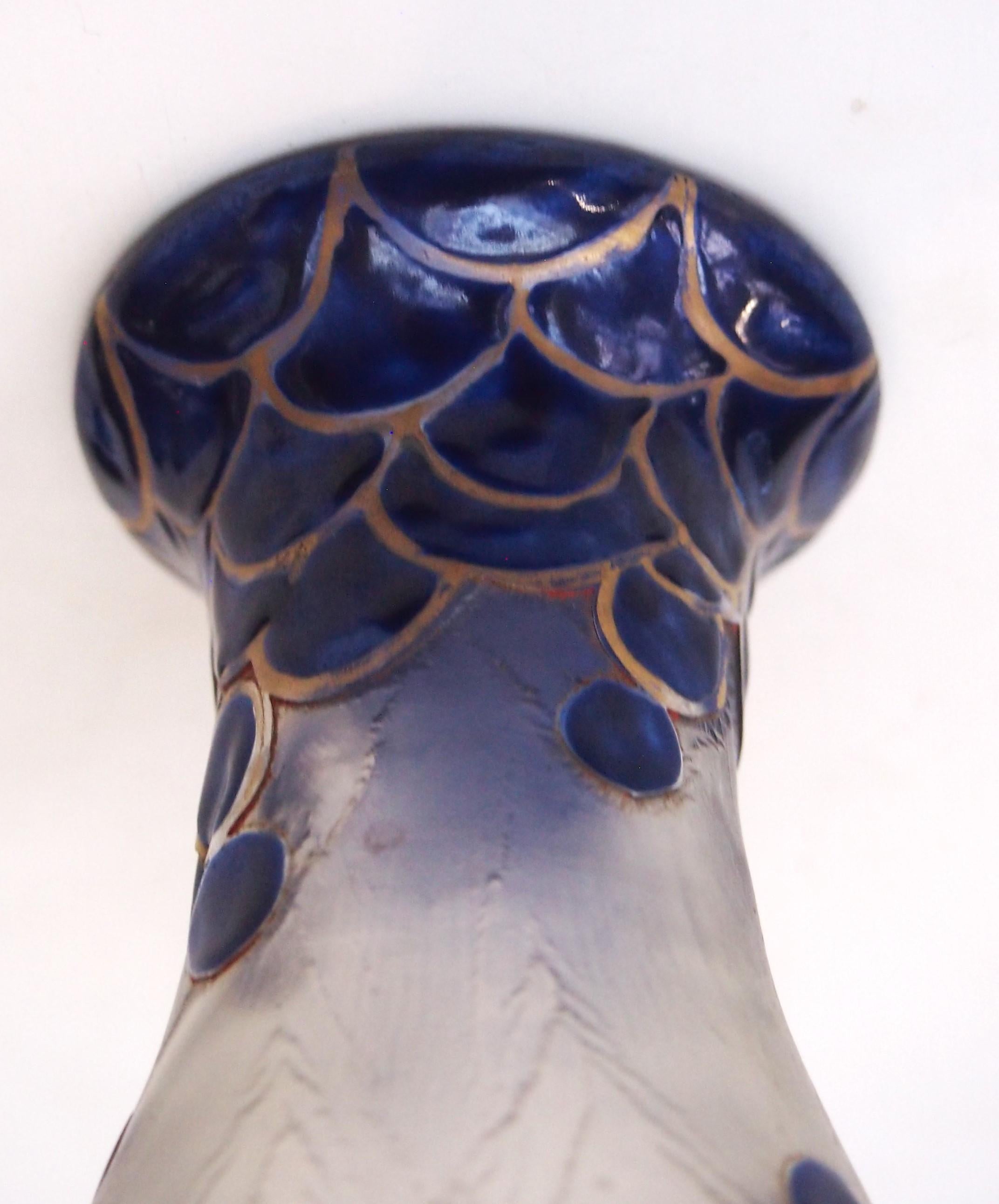 Inizio XX secolo Grande vaso in vetro smaltato e acidato di Legras - dalla gamma Goupy del 1991909 in vendita