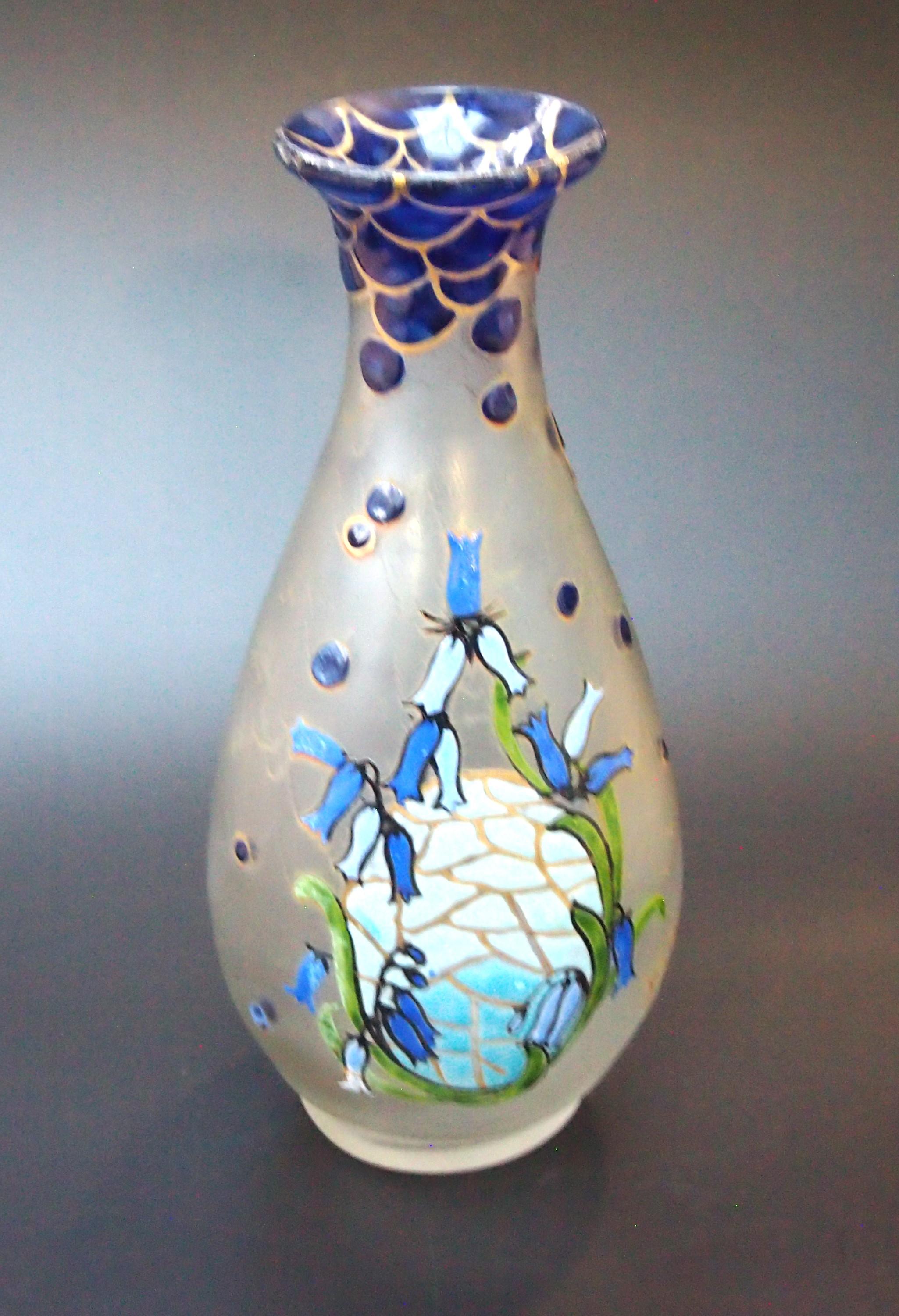 Grande vaso in vetro smaltato e acidato di Legras - dalla gamma Goupy del 1991909 in vendita 2