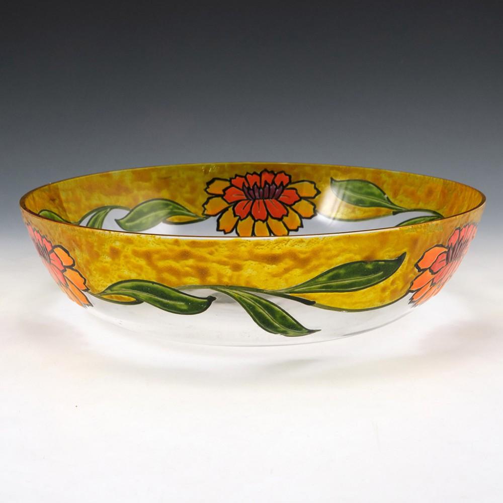 French Large Legras Enamelled Bowl, c1925 For Sale