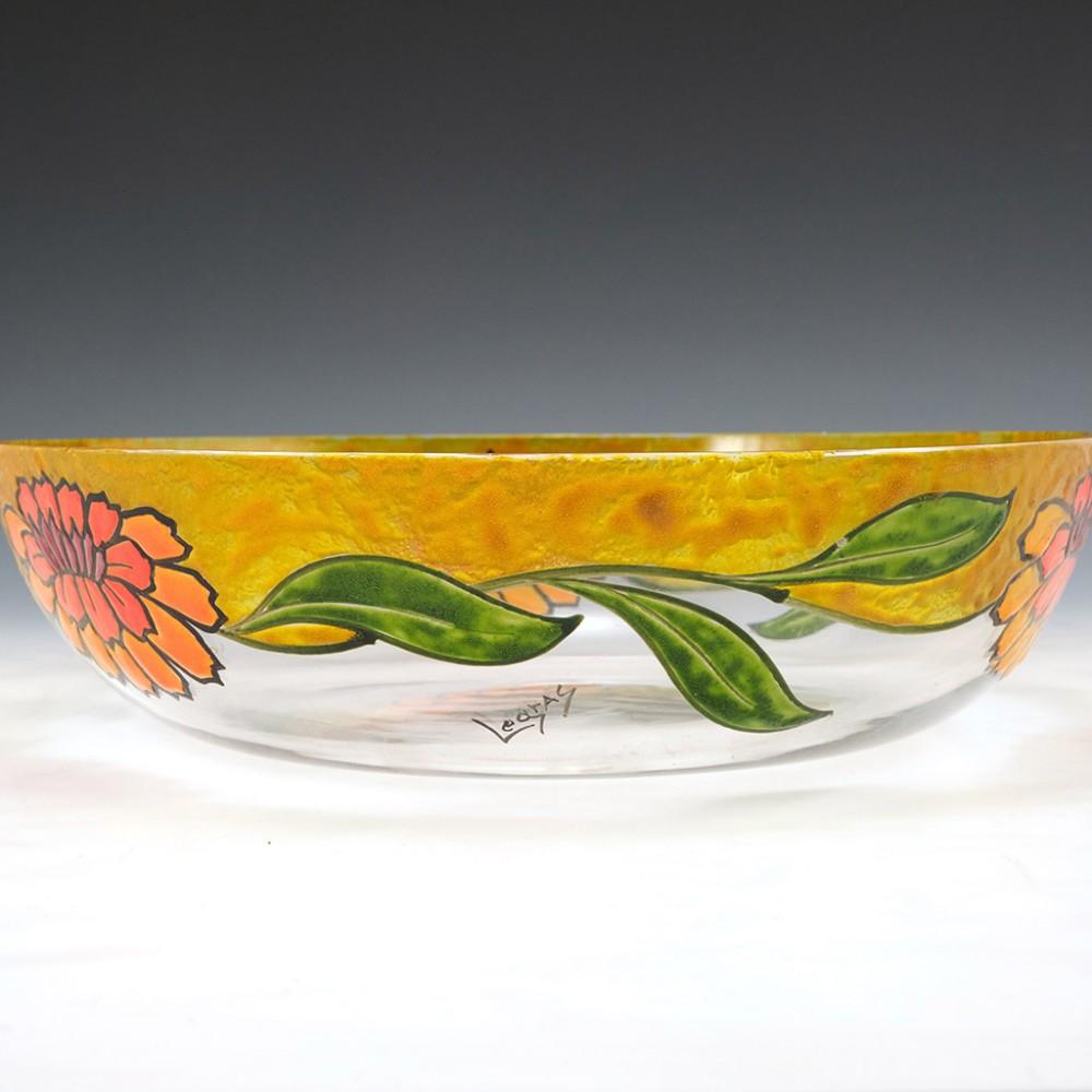 Large Legras Enamelled Bowl, c1925 In Good Condition For Sale In Tunbridge Wells, GB