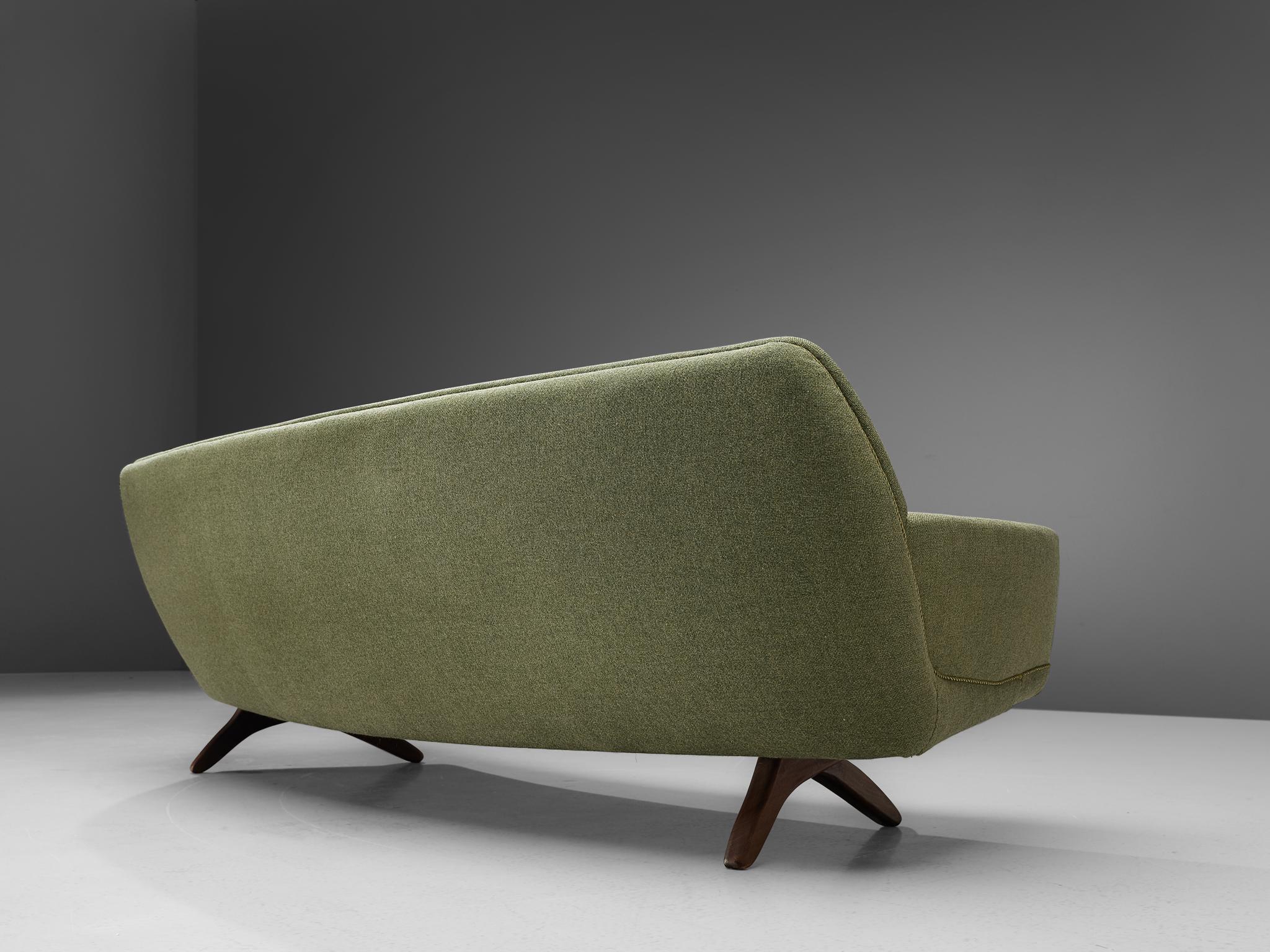 Dyed Large Leif Hansen Curved Sofa for Kronen Mobelfabrik