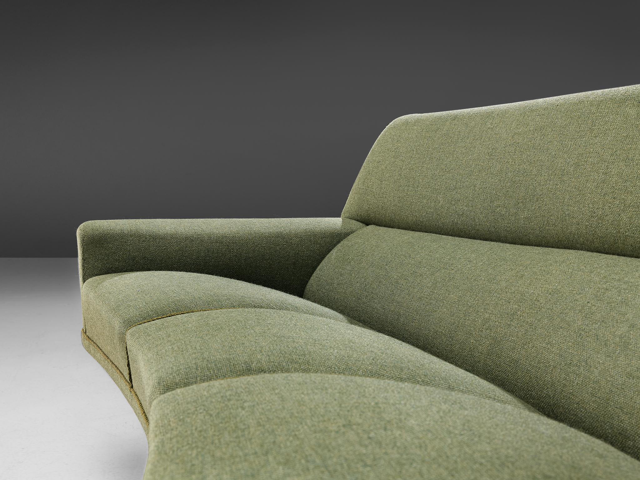 Danish Large Leif Hansen for Kronen Mobelfabrik Curved Sofa