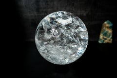 Large Lemurian Clear Quartz Crystal Sphere Filled with Rainbows