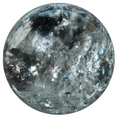 Large Lemurian Clear Quartz Crystal Sphere Filled with Rainbows