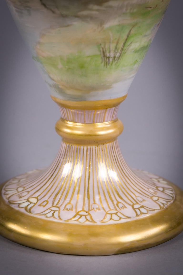 Large Lenox Belleek Lustred Art Nouveau Vase, circa 1920 For Sale at