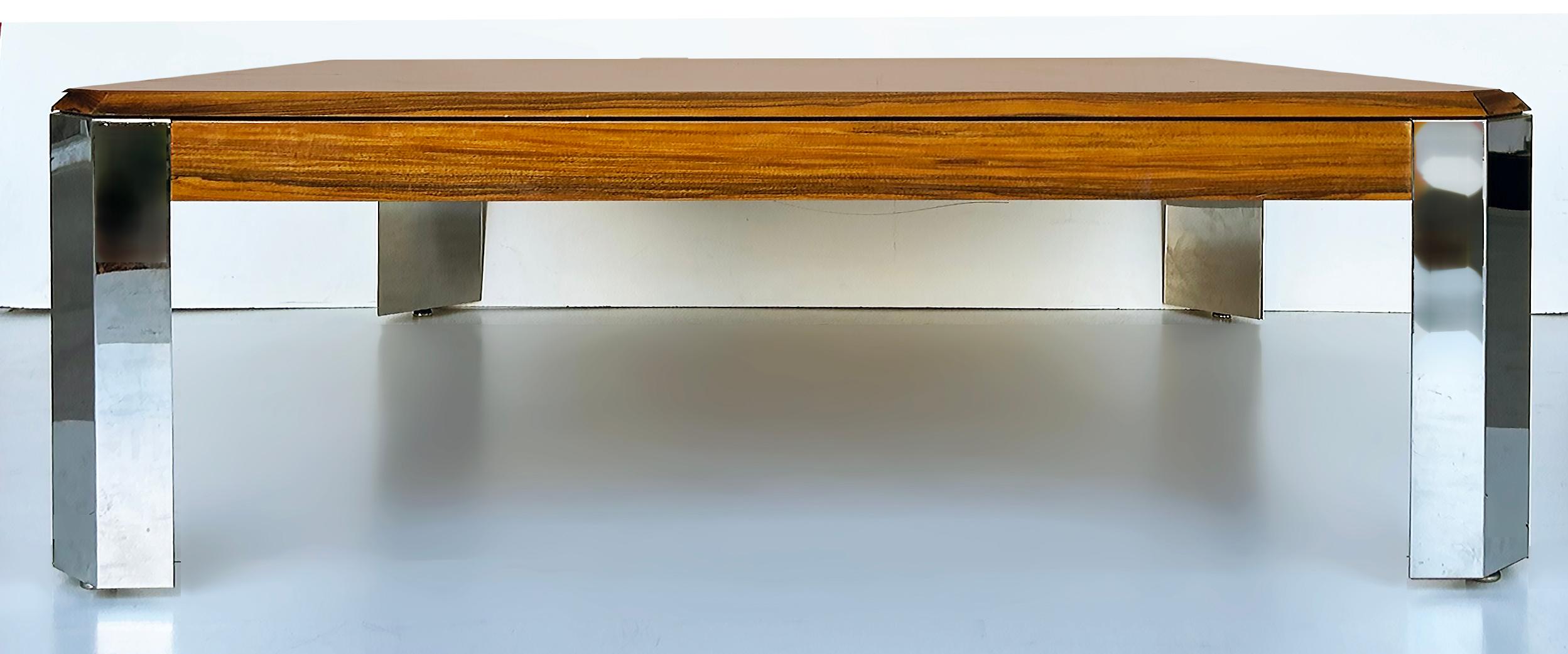 Late 20th Century Large Leon Rosen Lacquered Coffee Table, Pace Collection For Sale