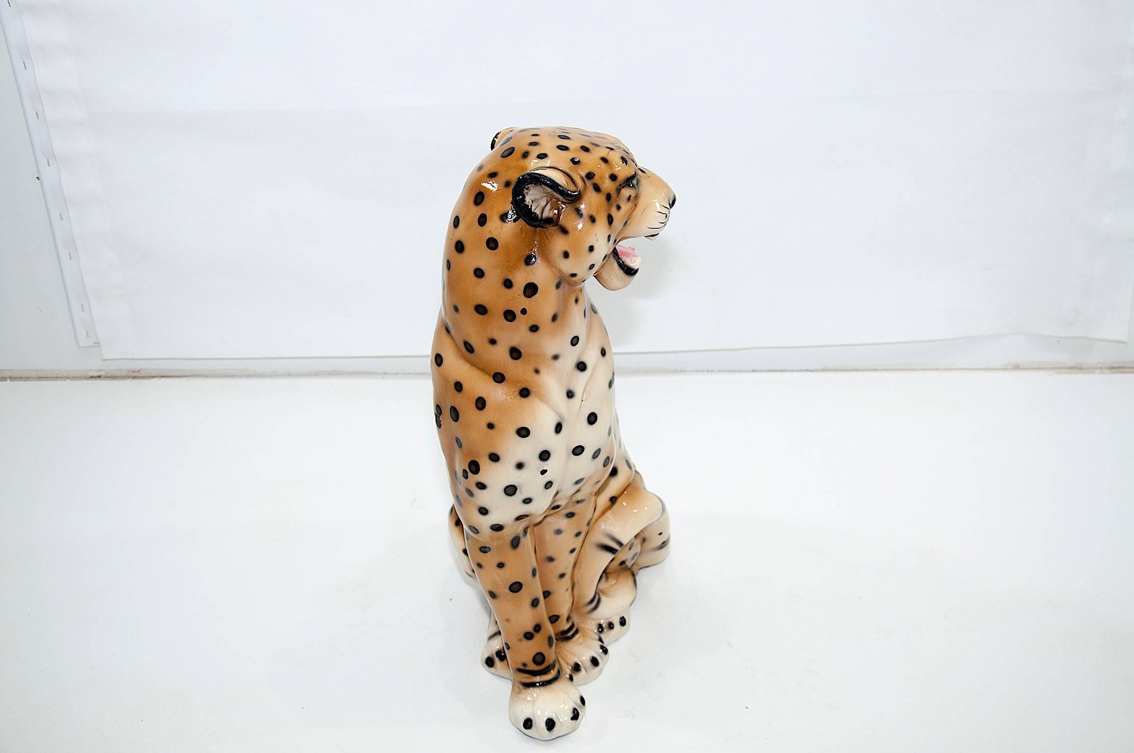 italian ceramic leopard