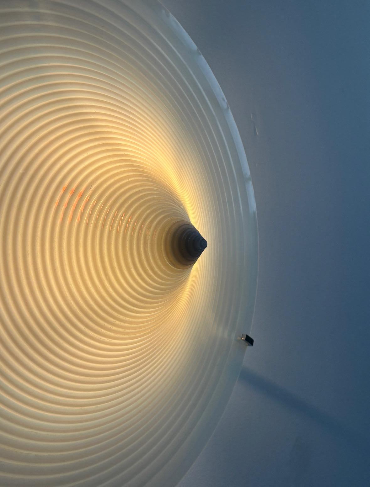 Gran aplique/plafón de cristal sombreado Leucos, años 60 en venta 5