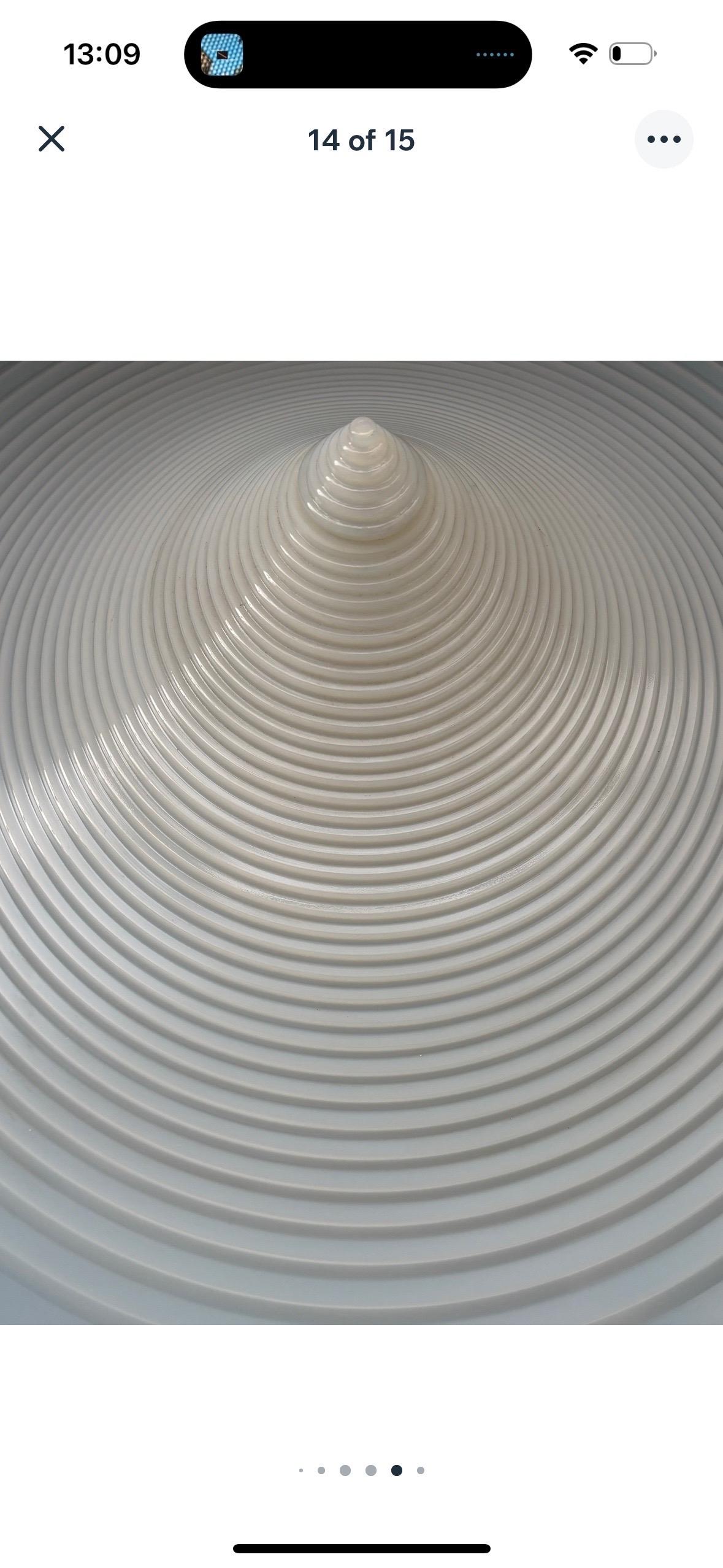 Gran aplique/plafón de cristal sombreado Leucos, años 60 en venta 12