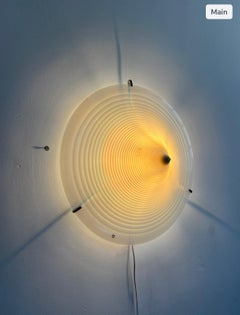 Large Leucos shaded glass wall/ceiling lamp, 1960s