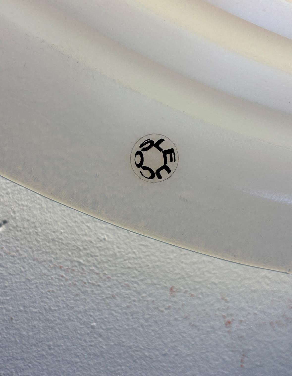 Gran aplique/plafón de cristal sombreado Leucos, años 60 en venta 2