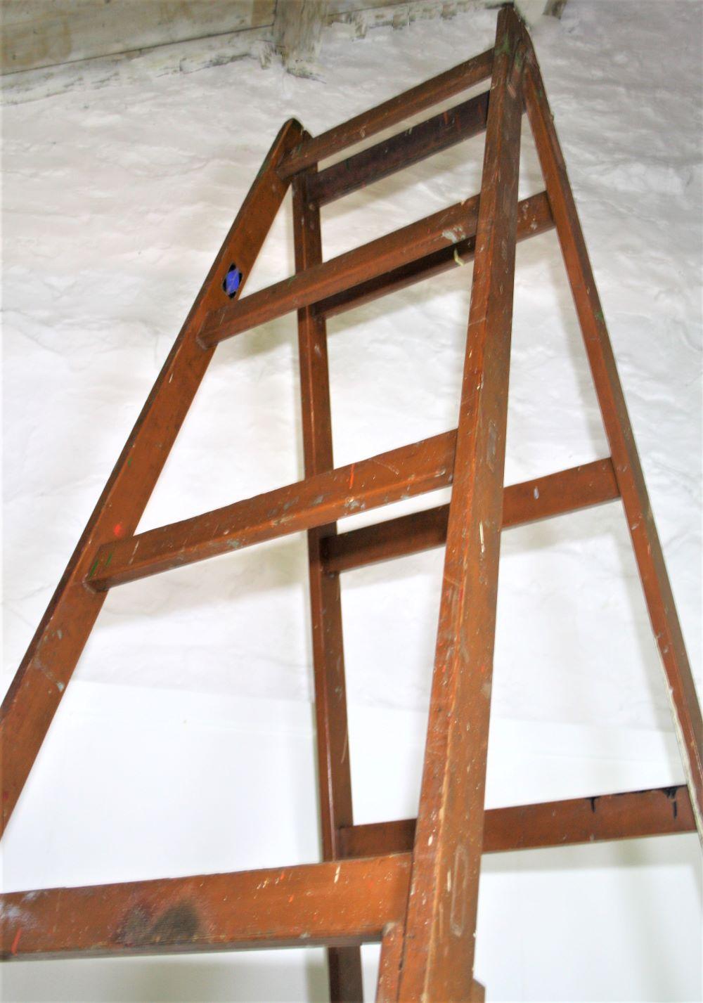 British Large Library Step Ladder Attributed to London Film School by Stephens & Carter For Sale