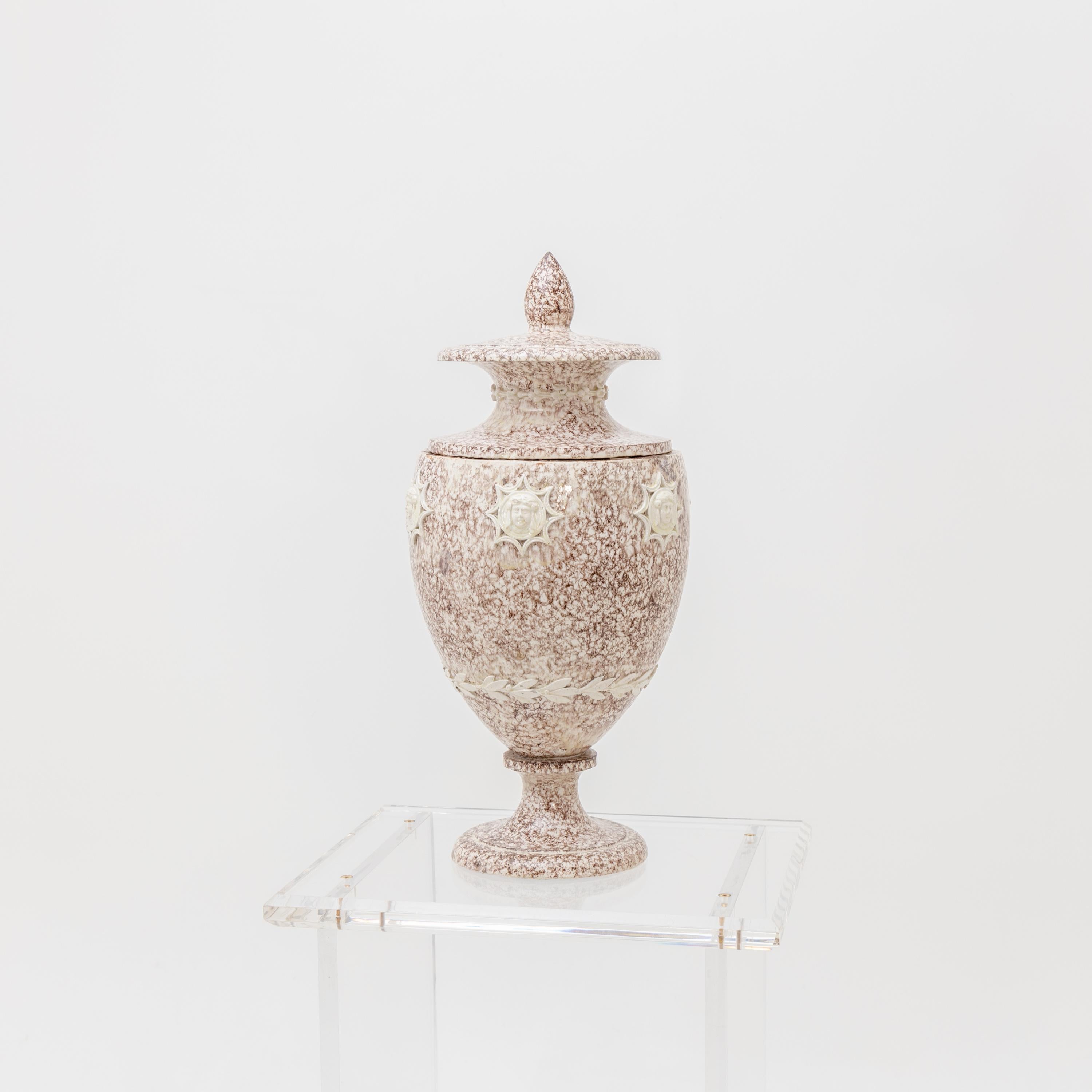 Neoclassical Large Lidded Ceramic Vase, Probably, Austria, circa 1800