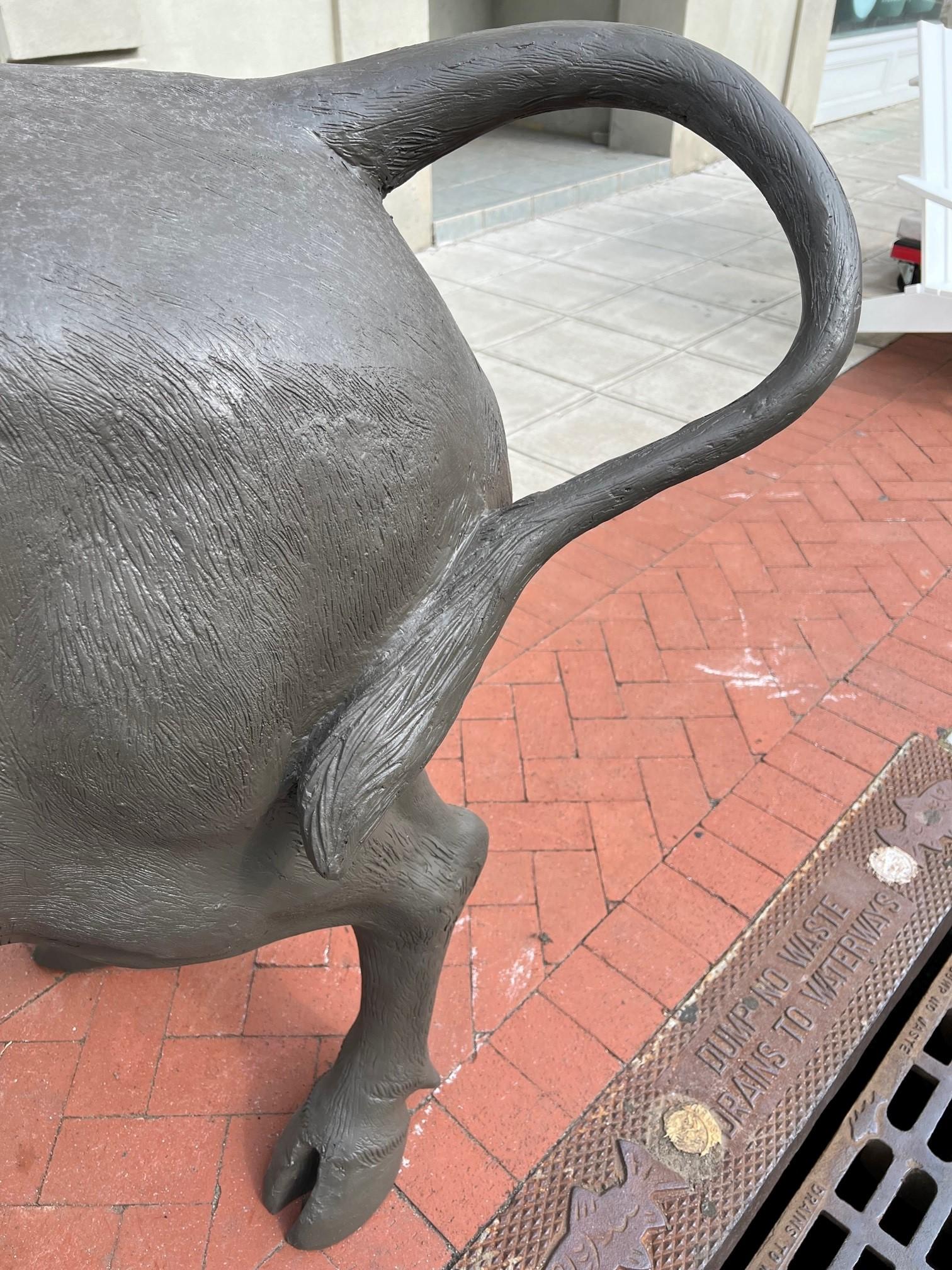 Large Life Size Charging Bull Statue Fiberglass For Sale 8