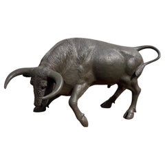 Large Life Size Charging Bull Statue Fiberglass