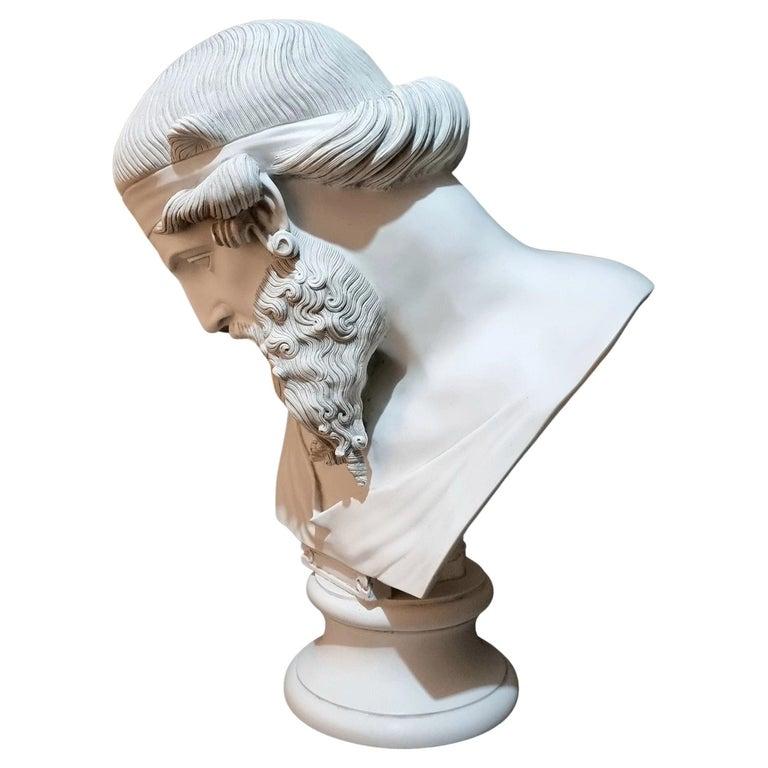 Large life-size Plato Bust Sculpture, 20th century In Excellent Condition In Southall, GB