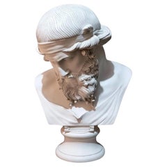 Large life-size Plato Bust Sculpture, 20th century