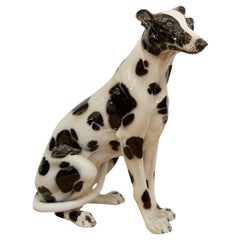 Large Life-Sized Midcentury Italian Porcelain Dog