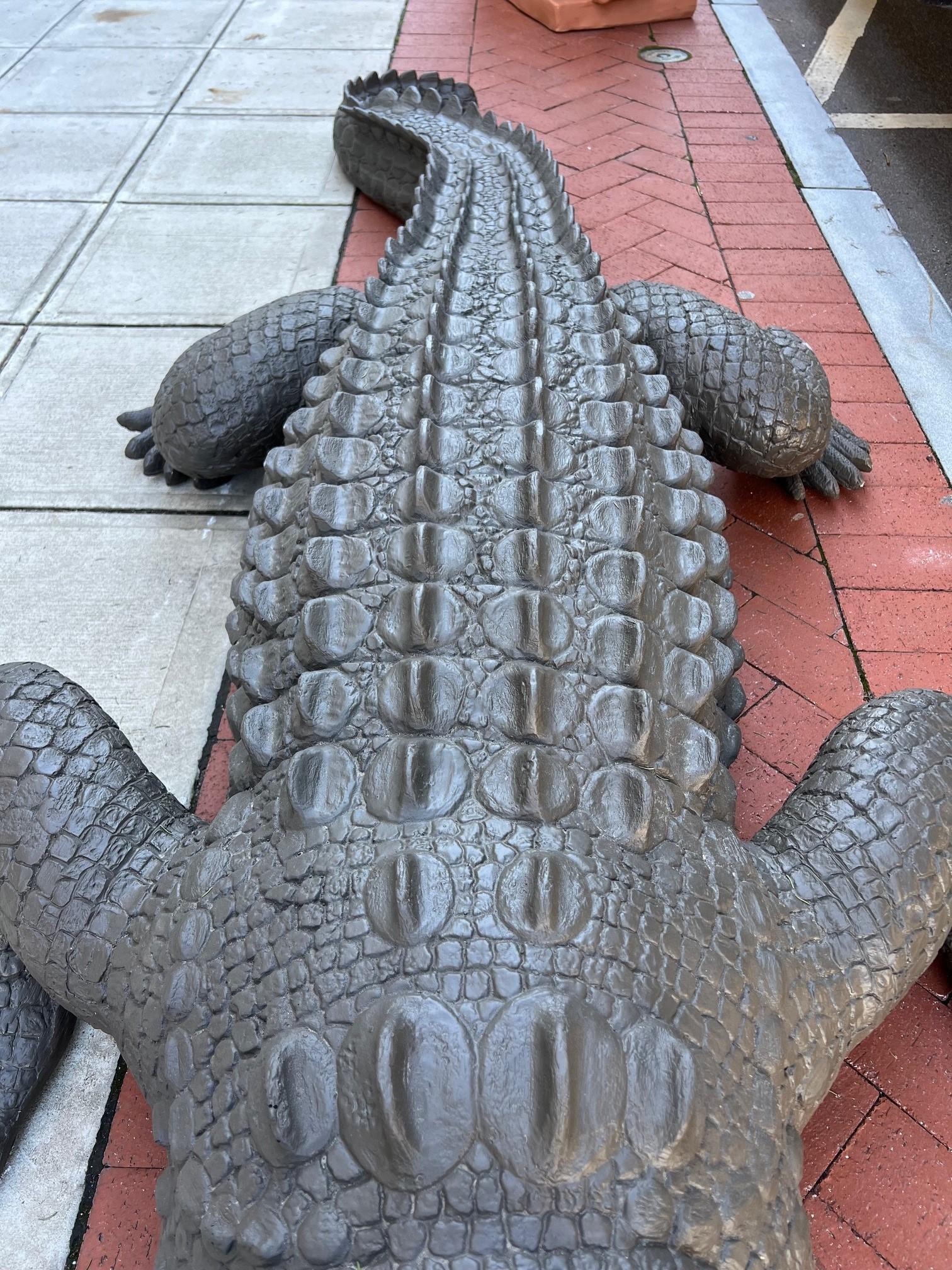 Large Lifesize Fiberglass American Alligator  For Sale 8