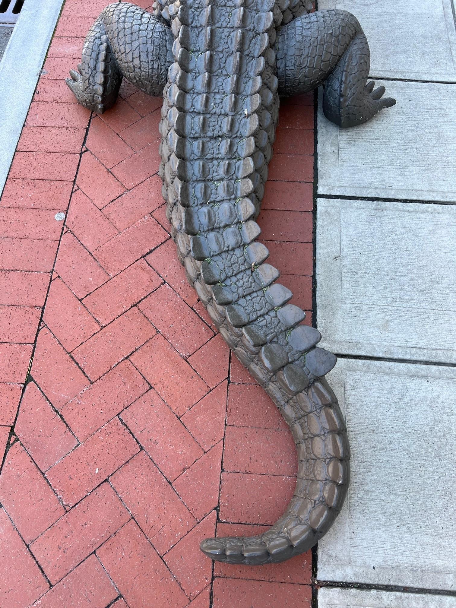 Large Lifesize Fiberglass American Alligator  For Sale 4