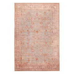 Large Light Blue Antique Persian Kerman Rug. Size: 12 ft 10 in x 19 ft 7 in