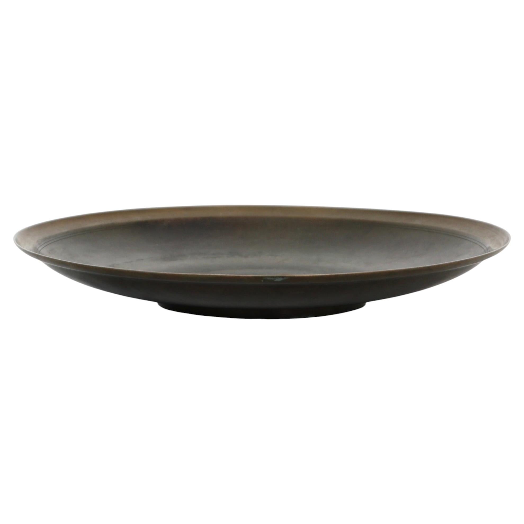 Large Light-Bronze Bowl designed by Just Andersen, Denmark
