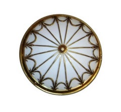 Large Light Fixture with Opaline Glass