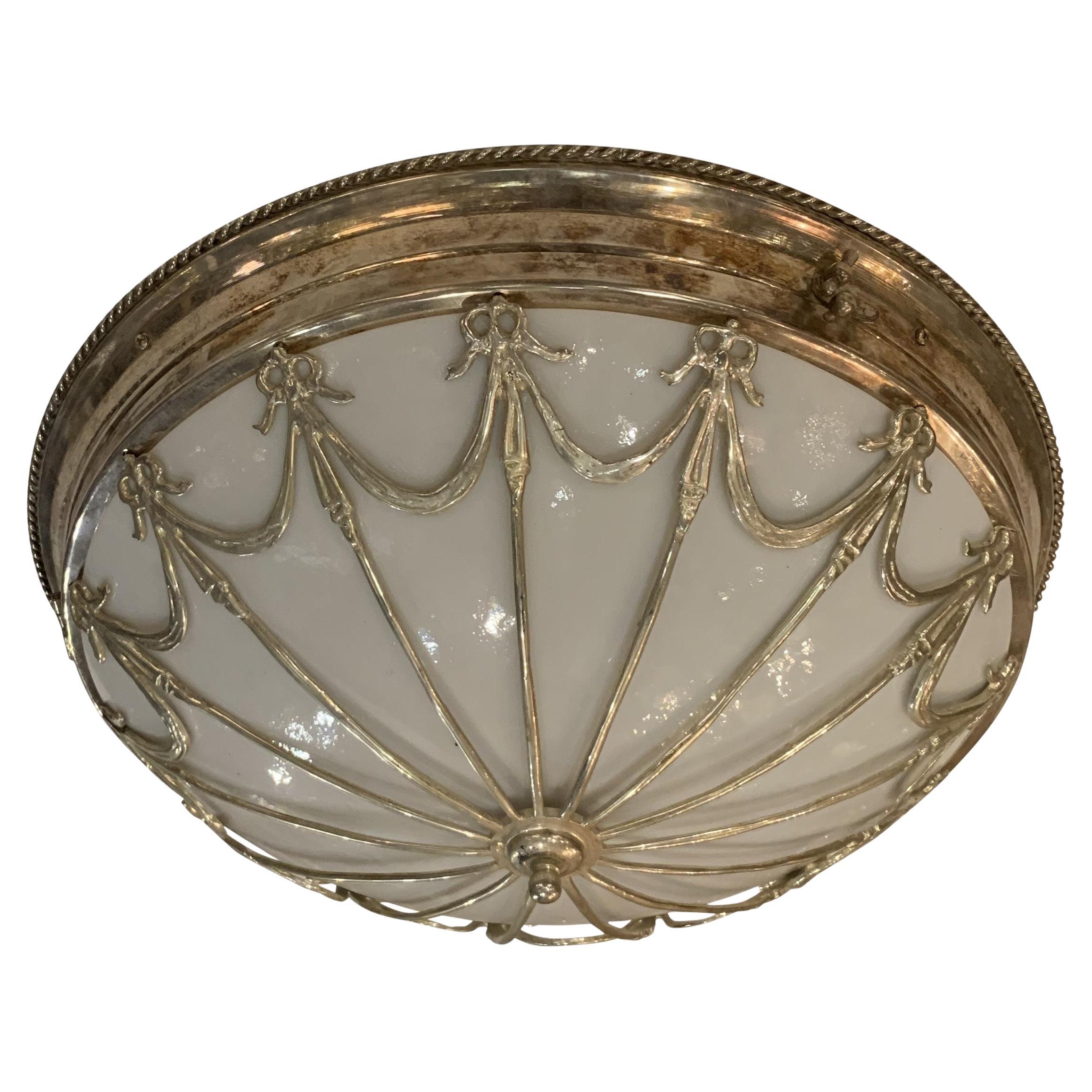 Molded Glass Light Fixture For Sale at 1stDibs