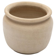 Large Light Grey Stoneware Planter  Kähler Signed HAK