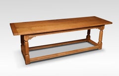 Large Light Oak Refectory Dining Table