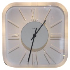 Vintage Large Light Up Howard Miller Lucite Wall Clock
