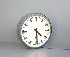 Large Light Up Station Clock by TN, Circa 1960s