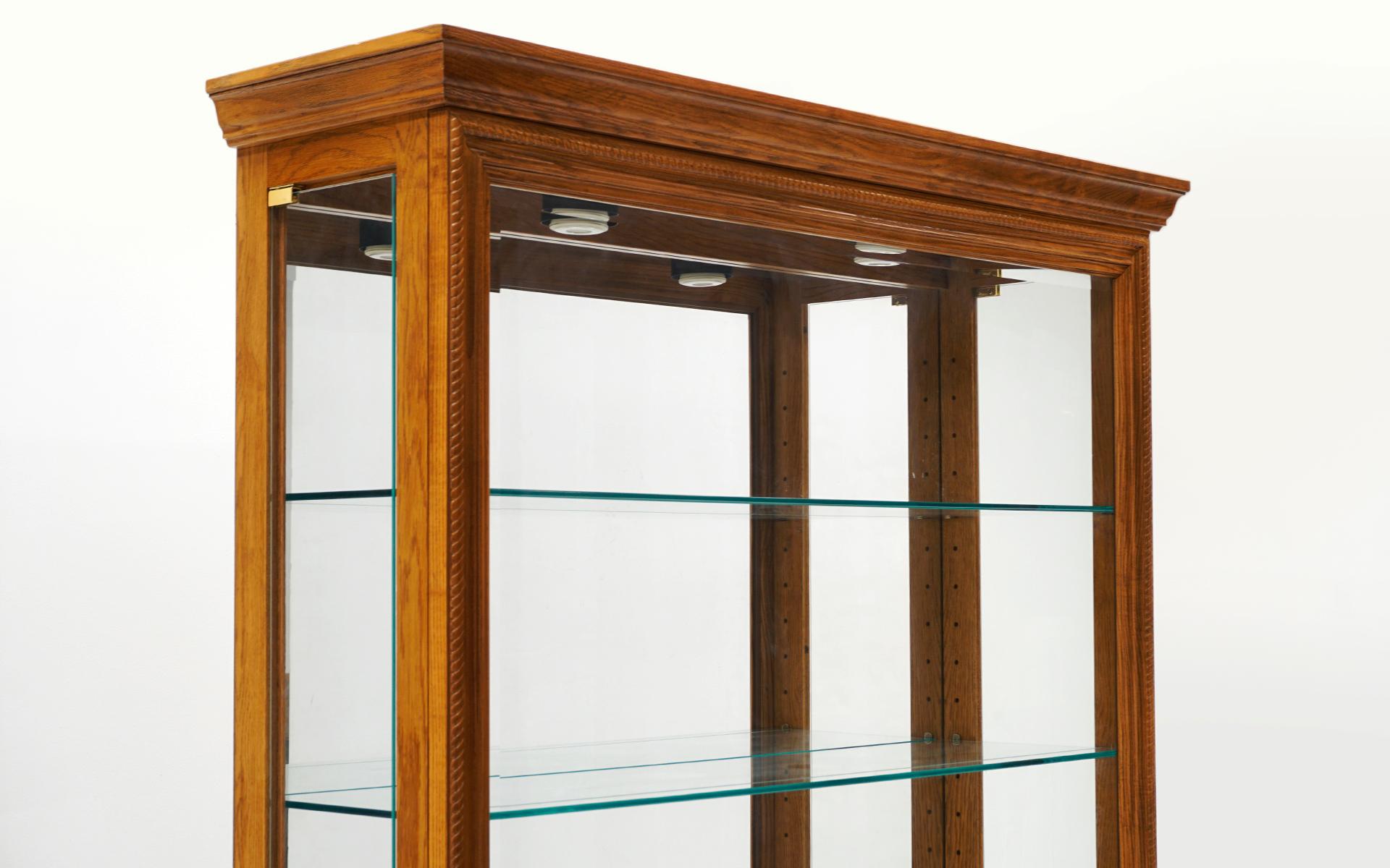 large glass cabinet display