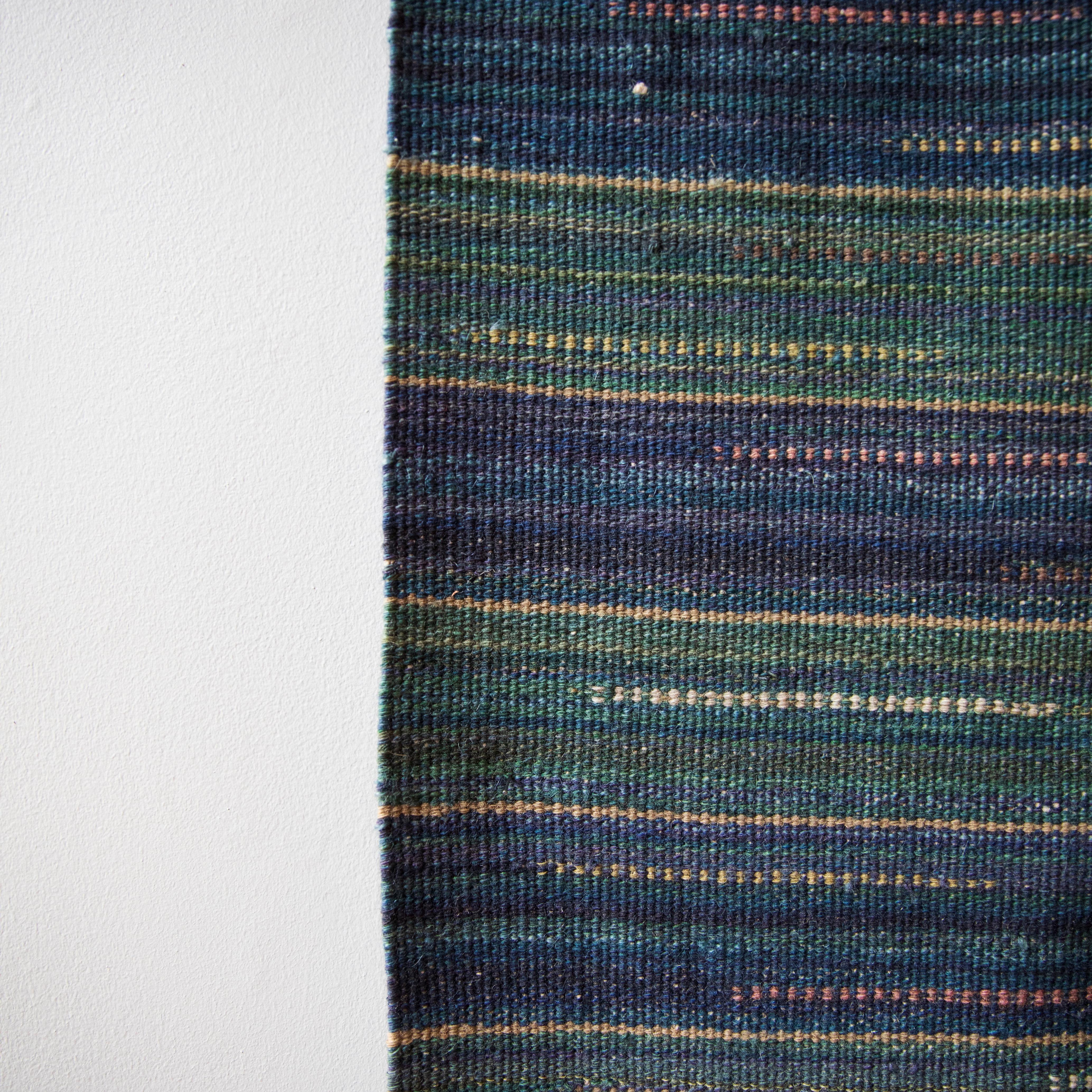 Swedish Large Lightweight Rug / Blue & Green / Märta Måås-Fjetterström For Sale