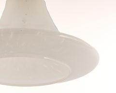 Large Limburg Brass with Opal Glass Pendant Light, Germany, 1970s