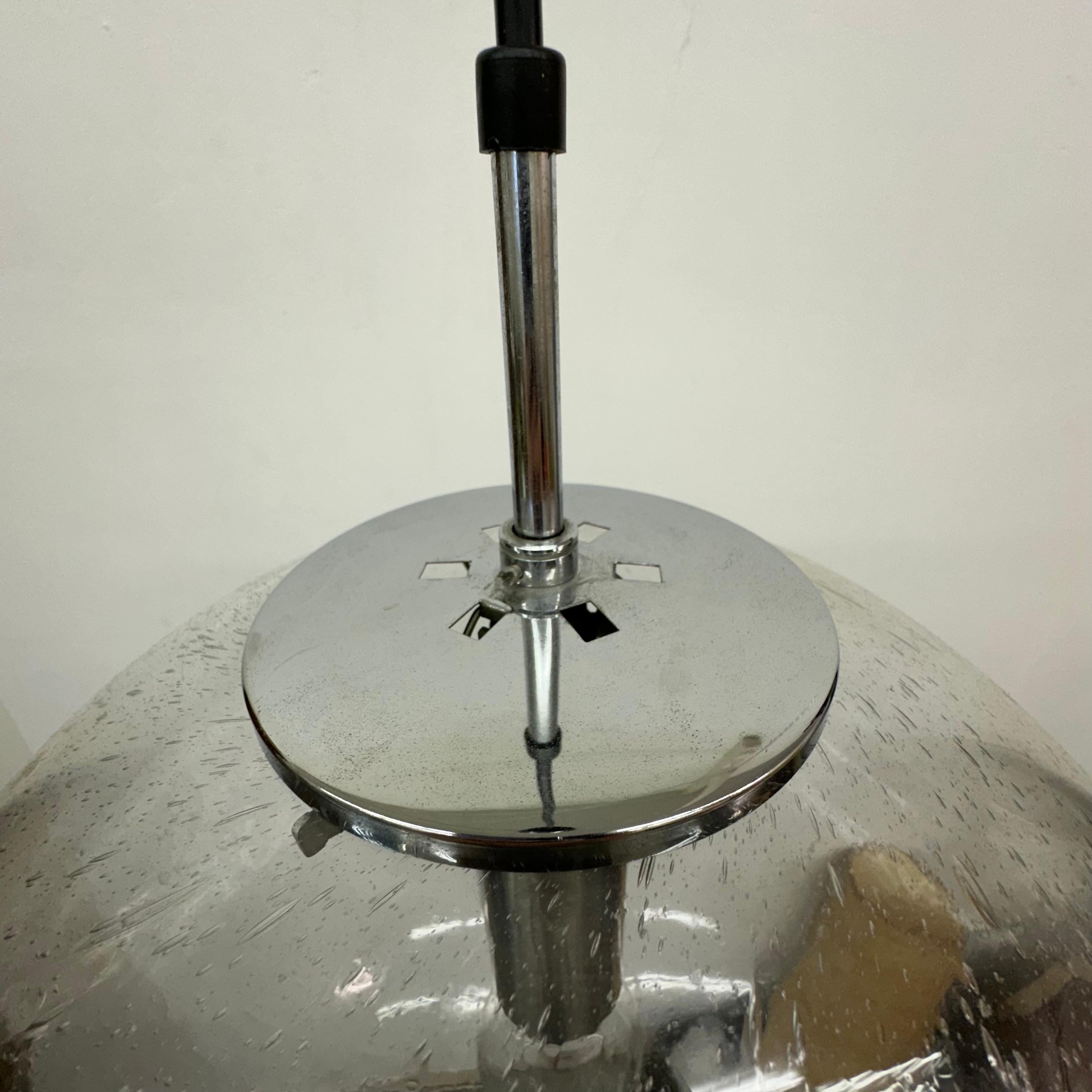Grand globe de lampe suspendue Glashütte Limburg 1970 Allemagne en vente 6