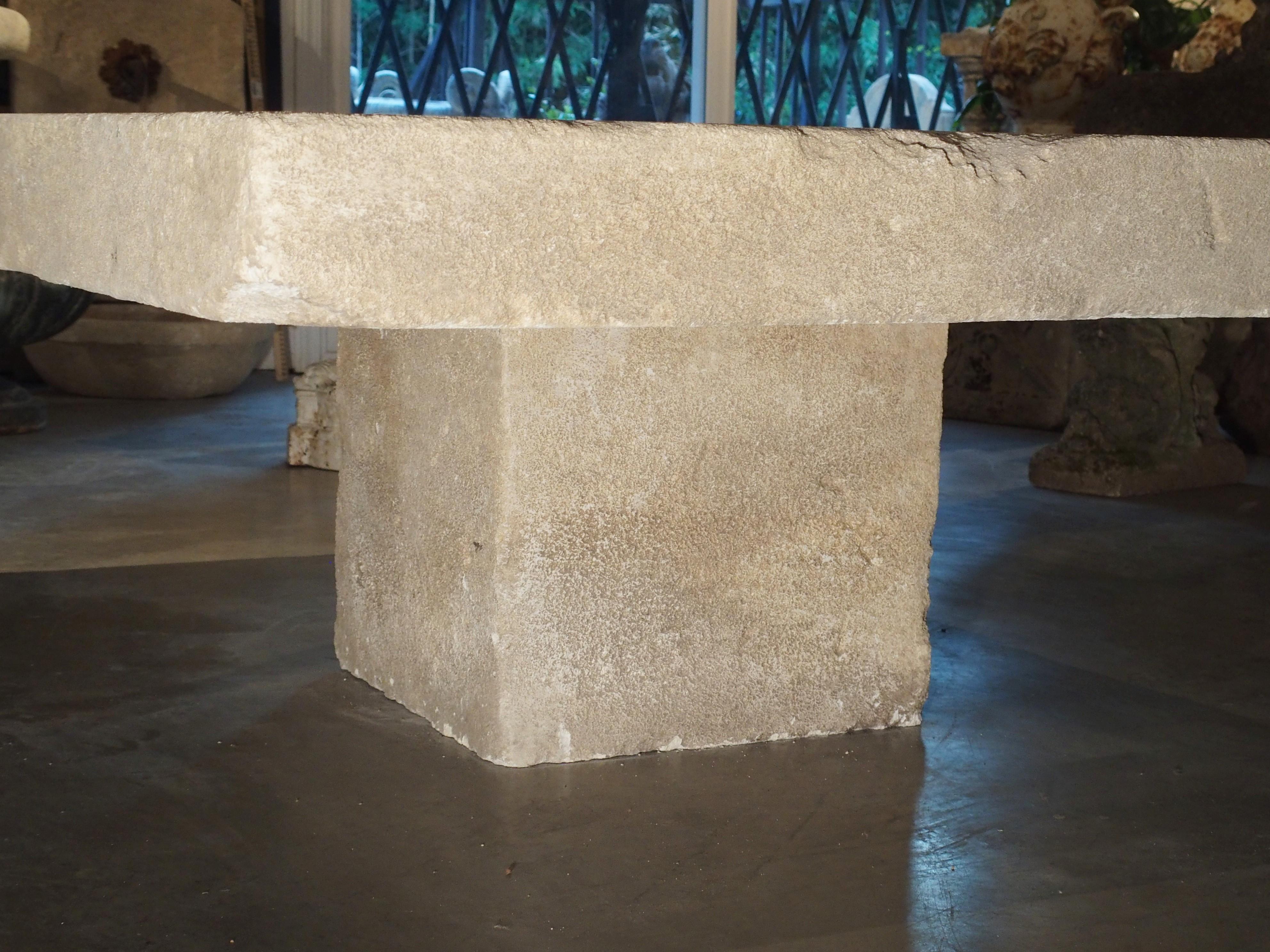 limestone side table