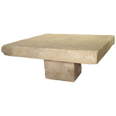 Large Limestone Coffee Table from Provence, France