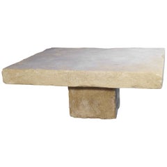Large Limestone Coffee Table from Provence, France
