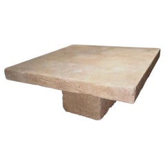Large Limestone Coffee Table from Provence, France - Special Order (42.5" x 60")