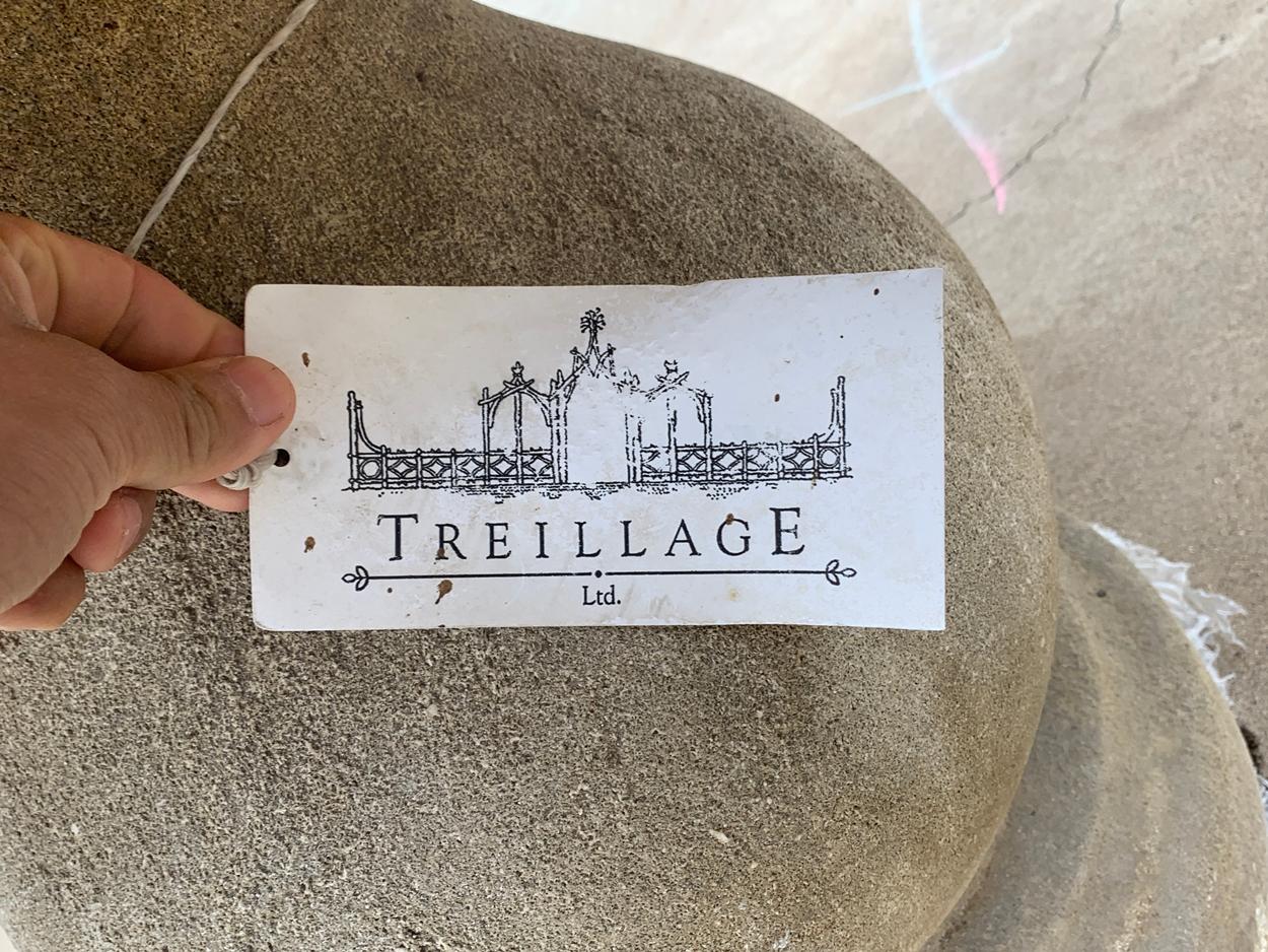 Large Limestone Pedestal Table by Treillage LTD 9