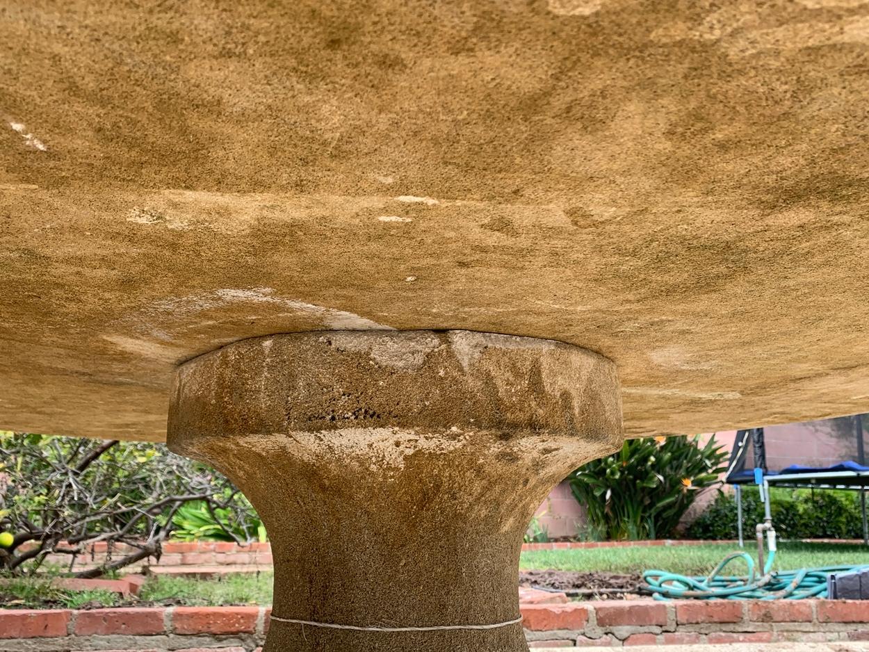 Large Limestone Pedestal Table by Treillage LTD 11