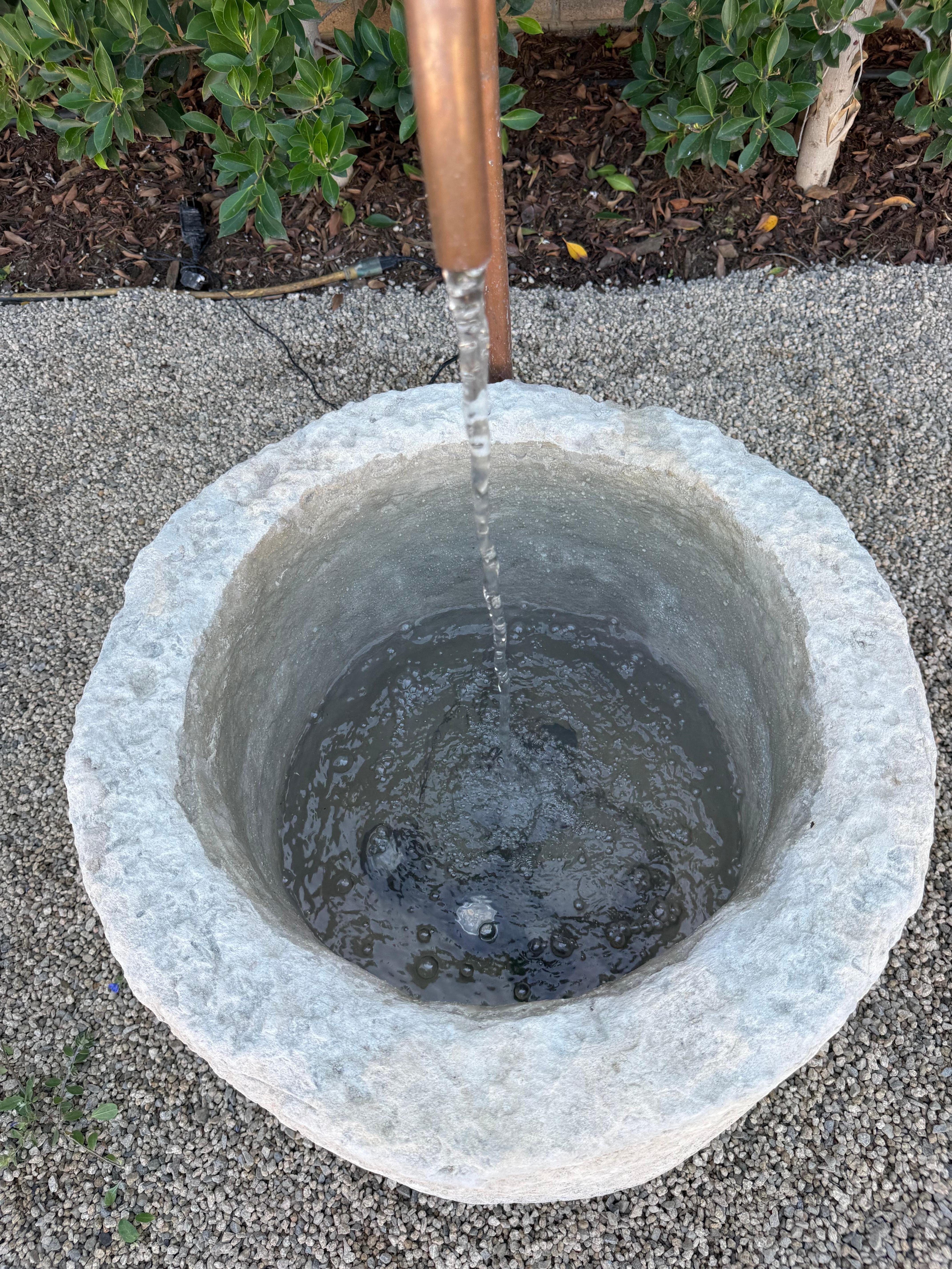 Large Limestone Trough Fountain For Sale 9