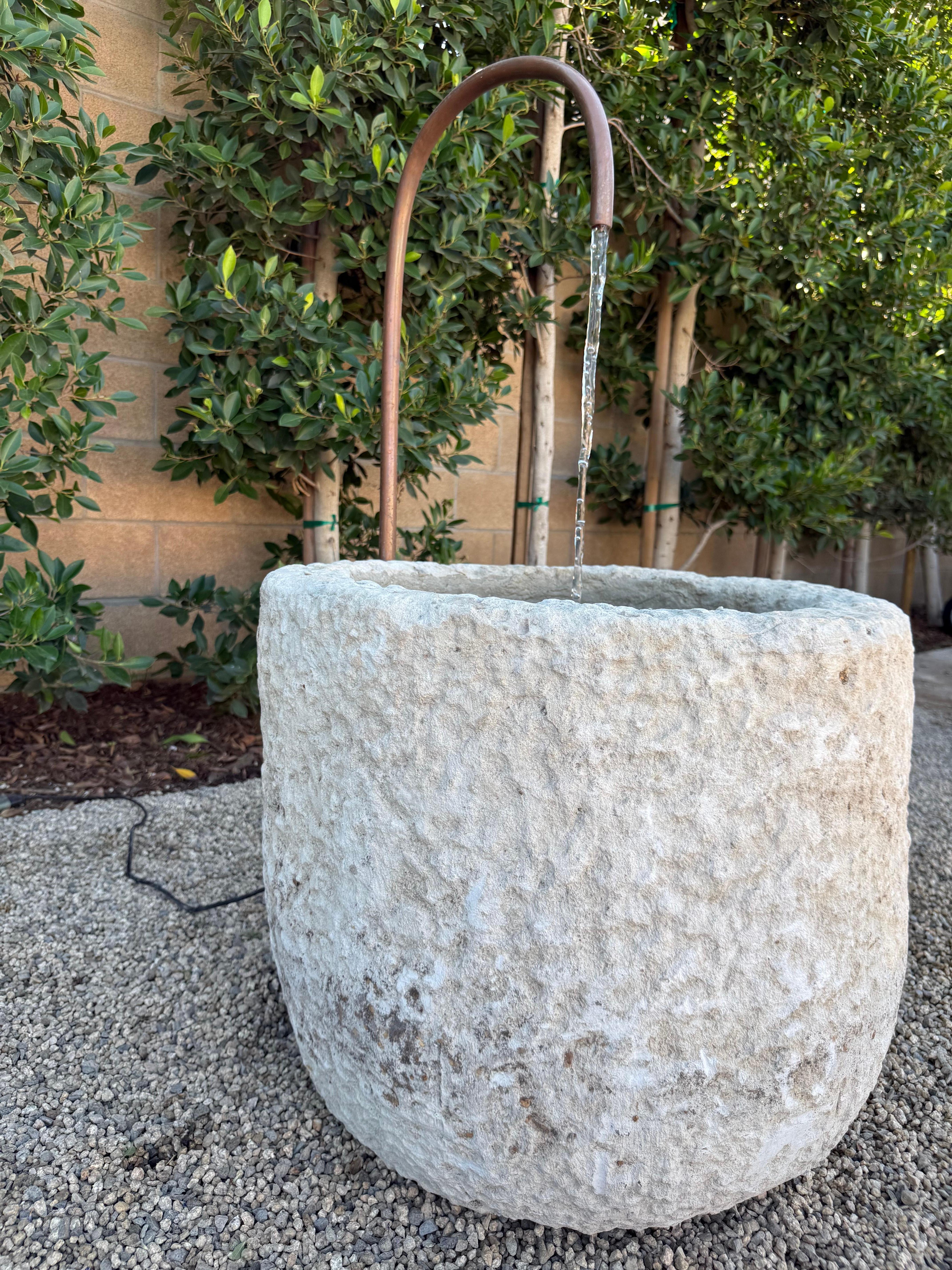 Large Limestone Trough Fountain For Sale 2