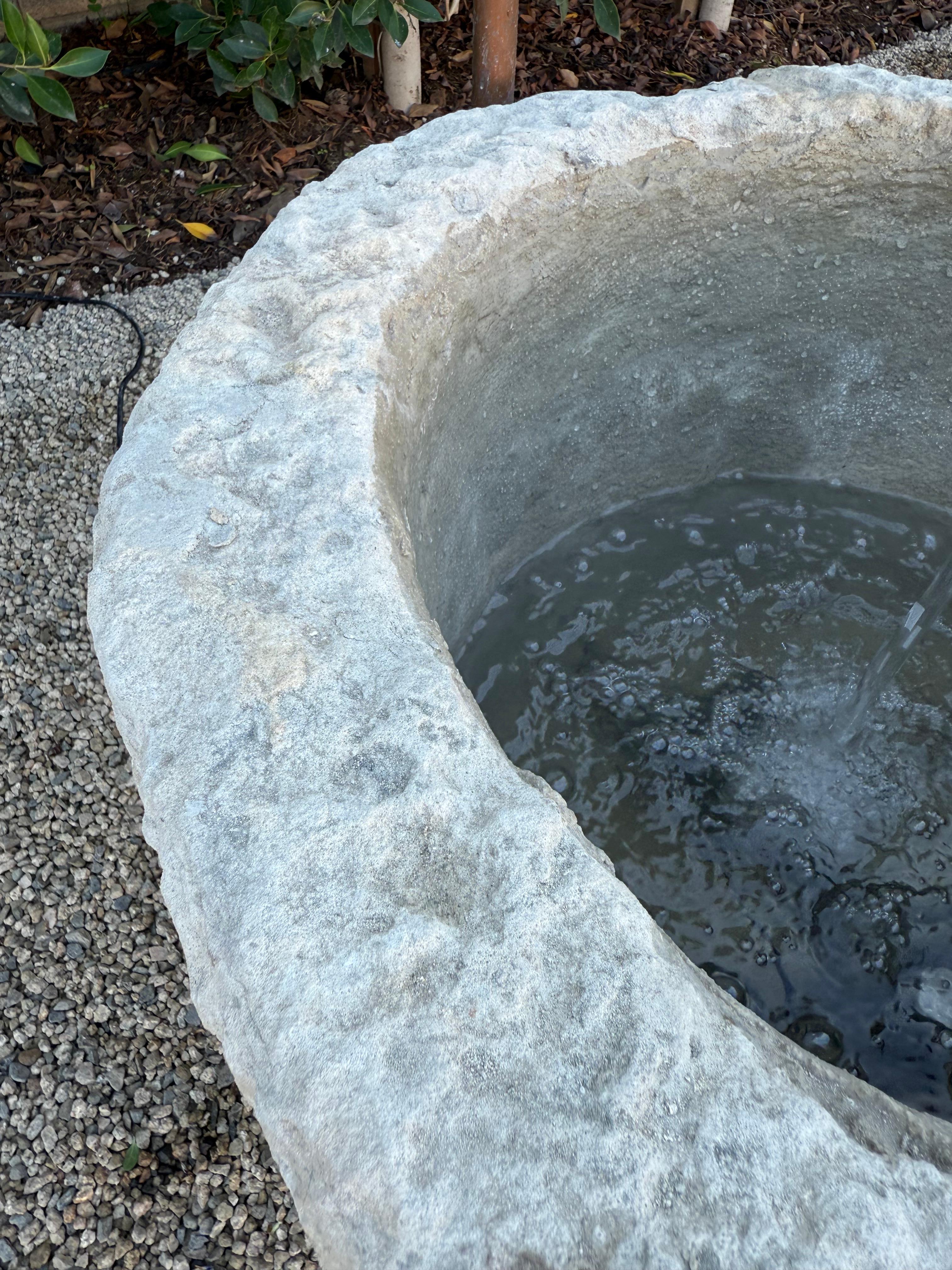 Large Limestone Trough Fountain For Sale 3