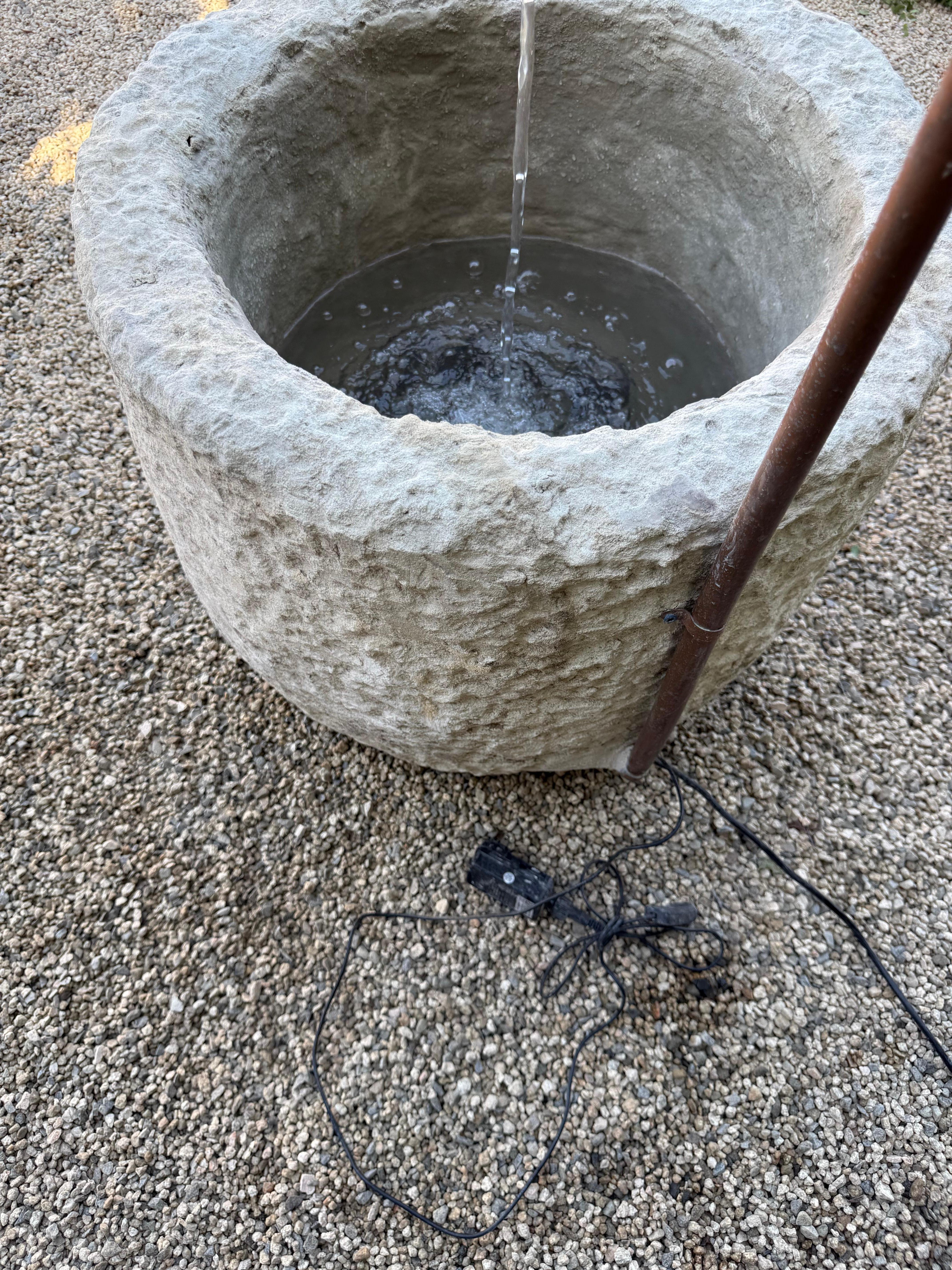Large Limestone Trough Fountain For Sale 4