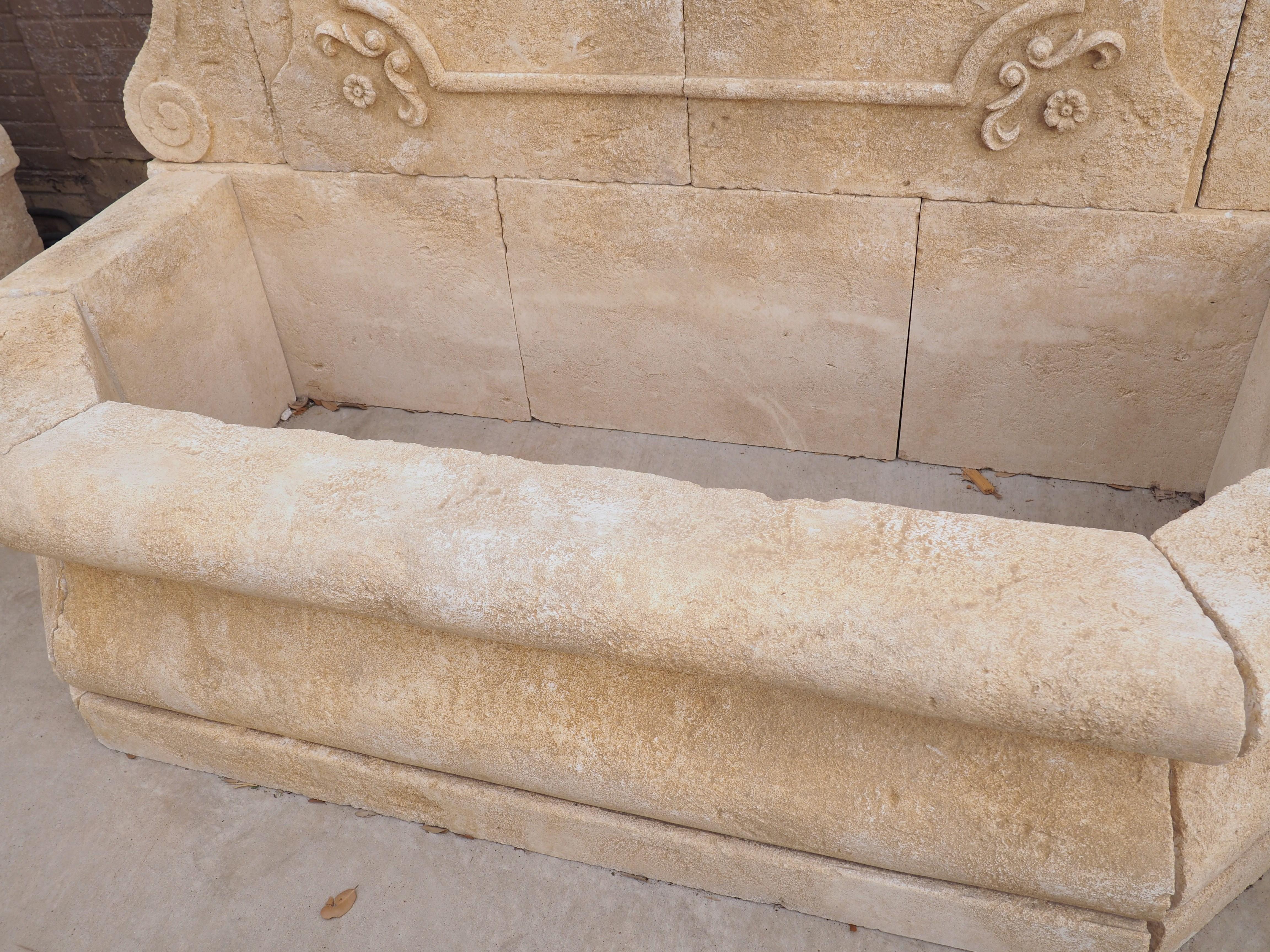 Large Limestone Wall Fountain from the Vaucluse, Provence France In Good Condition For Sale In Dallas, TX