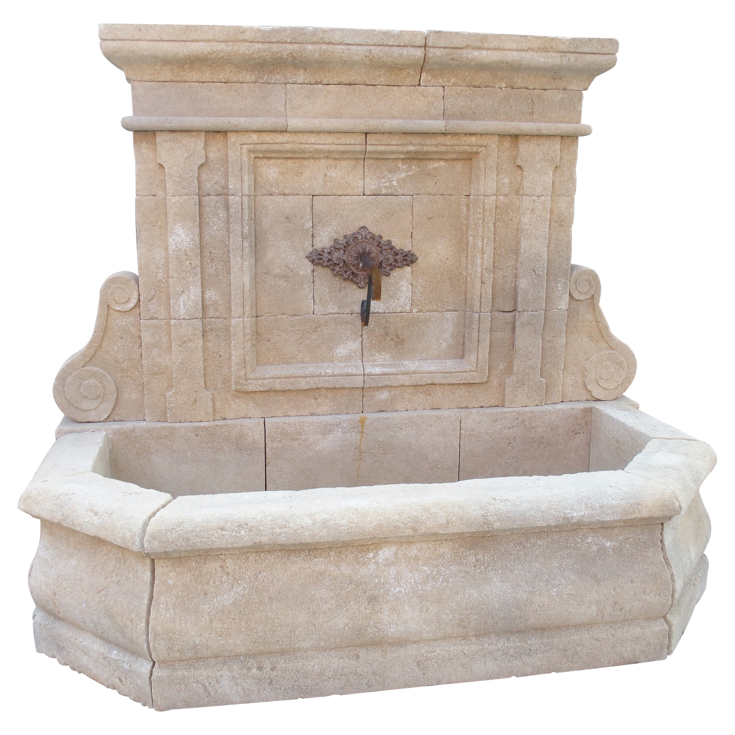 Large Limestone Wall Fountain from The Vaucluse, Provence France