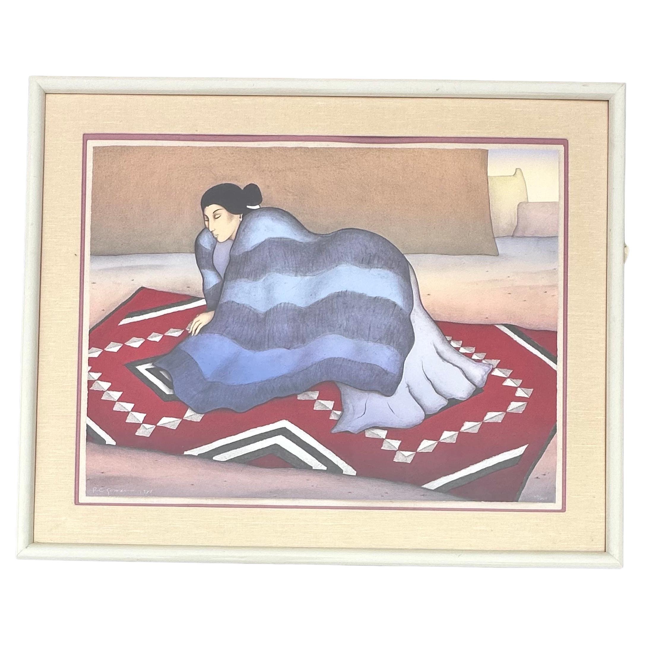 American Large Limited Edition Signed Lithograph Entitled 